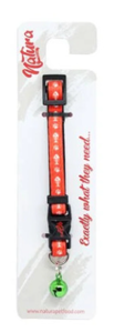 Picture of NATURA KITTEN COLLAR - FISH SKELETON AND PAW RED