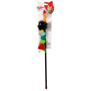 Picture of NATURA PLUSH WORM CAT TOY ROD 45 CM PTC-021