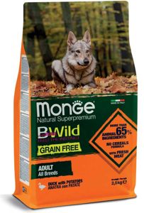 Picture of Monge Natural Superpremium Grain Free Formula All Breeds Adult Dog Duck With Potatoes 12 kg