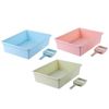 Picture of CAT LITTER TRAY WITH SCOOP PINK/BLUE/WHITE/GREEN