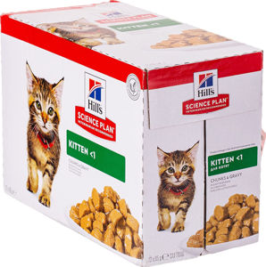 Picture of Hill’s Science Plan Tender Chicken Kitten Chunks In Gravy Cat Wet Food Pouches 12x 85g
