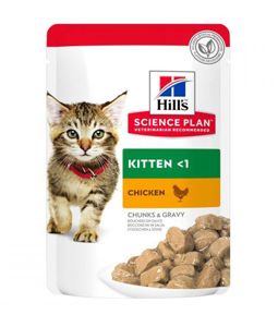 Picture of Hill’s Science Plan Tender Chicken Kitten Chunks In Gravy Cat Wet Food Pouch 85g
