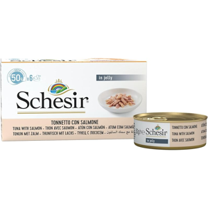Picture of Schesir Cat Food Multipack - Tuna with Salmon in Jelly - (6×50g) Cans