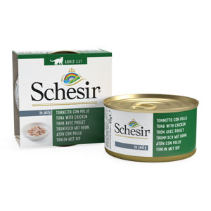 Picture of Schesir Cat Food  – Tuna with Chicken in Jelly 85g Can