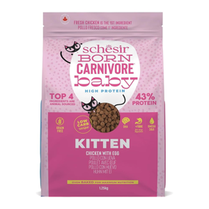 Picture of Schesir Born Carnivore Dry Kitten Food - Chicken & Egg - Bag 1.25kg