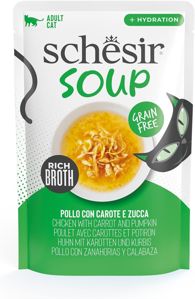Picture of Schesir Soup Wet Cat Pouch - Chicken with Pumpkin in Broth - 40g