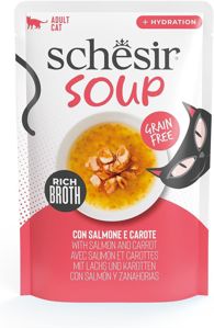Picture of Schesir Soup Wet Cat Pouch – Salmon with Carrots in Broth - 40g