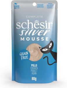 Picture of Schesir Silver Cat Pouch - Chicken Mousse for Mature Cats - 80g