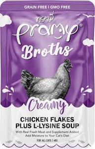 Picture of Pramy Broths Creamy Chicken Flakes Plus L-Lysine Soup 40g