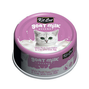 Picture of Kit Cat White Meat Tuna Flakes & Crab With Goat Milk 70G