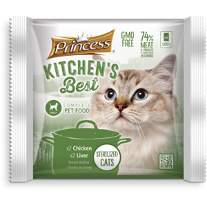 Picture of Complete Cat Food 70% Animal Protein, 2 Pack Chicken, 2 Pack Liver (Gmo Free) Steam Boiled Chunks In Gravy 400G
