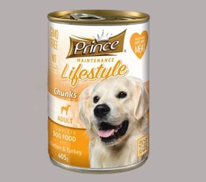 Picture of Prince Life Style Chicken & Turkey Chunks Dog Wet Food 405G