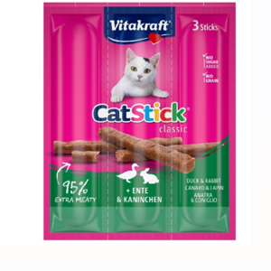 Picture of Vitakraft Cat Stick Mini Duck & Rabbit 18g (3Stick)