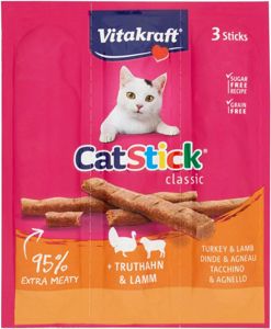 Picture of Vitakraft Cat Stick Turkey and Lamb 18g (3 Sticks)