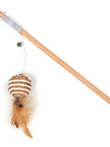 Picture of Cat Teaser Wand Toy with Wooden Rod -06