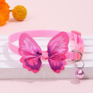 Picture of Vibrant Butterfly Bow Pet Collars - Pink