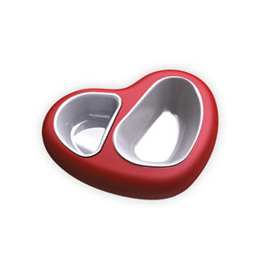 Picture of Mon-Amour Double pet bowl 32 x 25,5 x 7 h cm. - lt. 0,75 + lt. 0,40.