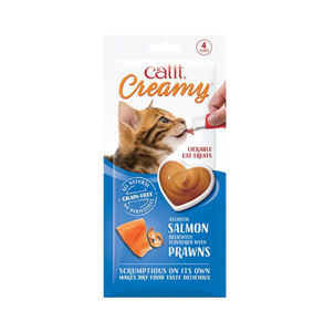 Picture of Catit Creamy Lickable Cat Treat - Salmon & Prawns Flavou