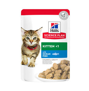 Picture of  Hill's Science Plan Tender Chunks in Gravy Kitten Wet Food with Ocean Fish Pouch