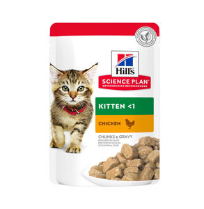Picture of Hill's Science Tender Chunks in Gravy Kitten Wet Food with Chicken Pouch
