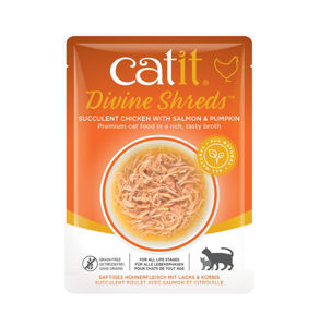 Picture of Catit Divine Shreds - Chicken With Salmon & Pumpkin