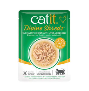 Picture of Catit Divine Shreds - Succulent Chicken With Liver & Broccoli