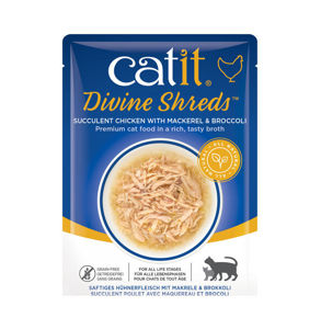 Picture of Catit Divine Shreds - Succulent Chicken With Mackerel & Broccoli