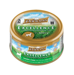 Picture of princess excellence cat food chicken & tuna with rice and Aloe Vera 70g