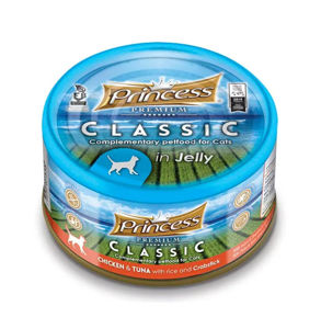 Picture of princess excellence cat food Chicken & tuna with rice and Crab Stick in jelly 170 g