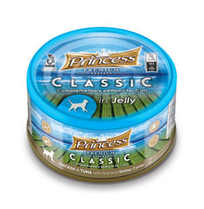 Picture of princess excellence cat food chicken & tuna with rice and shrimp caviar in jelly 170g