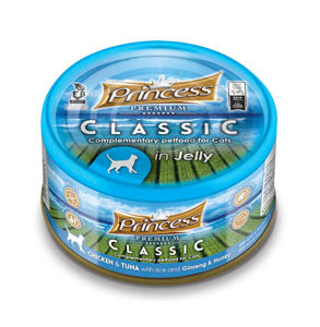Picture of Princess Premium Classic - Chicken & Tuna With Rice And Ginseng Honey In Jelly 170 G
