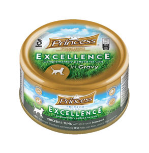 Picture of Princess Premium Excellence - Chicken & Tuna With Rice & Seaweed In Gravy 70g