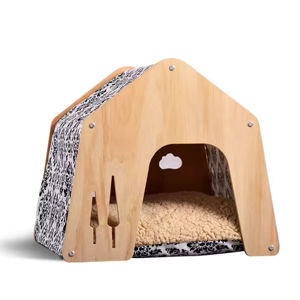 Picture of Wooden Tent House Bed - Random Color